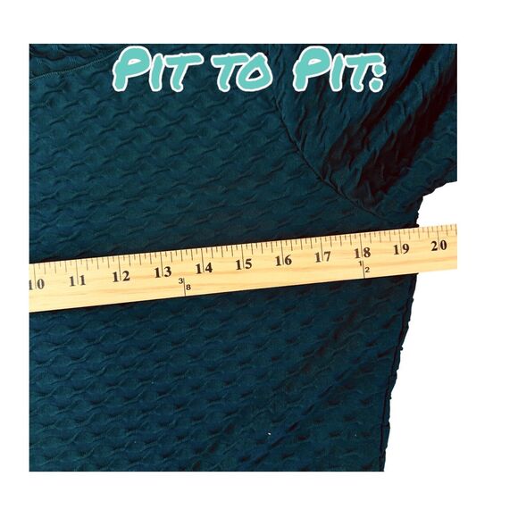 Claudia Strater Top EU 40 US 8 Long Sleeve Mermaid Scale Green Textured Blouse - Picture 8 of 10